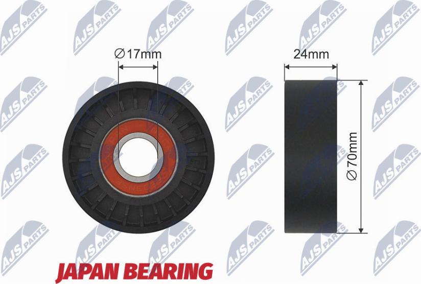 NTY RNK-AU-000 - Направляющий ролик, поликлиновый ремень www.parts5.com