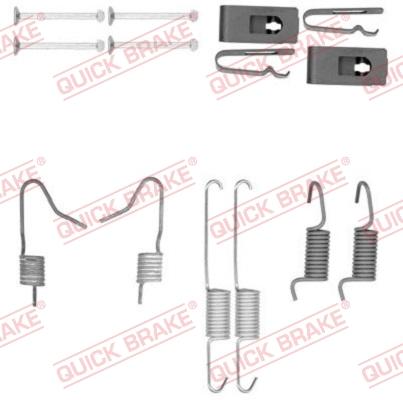 OJD Quick Brake 105-0898 - Accessory Kit, parking brake shoes parts5.com