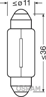 Osram 6461 - Bec, lumini interioare www.parts5.com