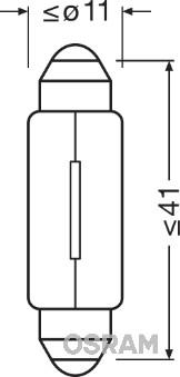 Osram 6411 - Žarulja, unutarnje svjetlo www.parts5.com