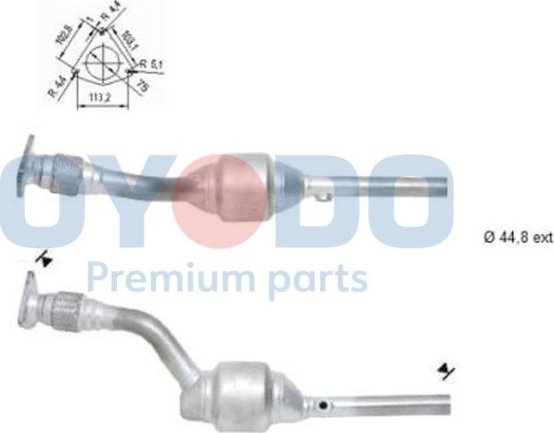 Oyodo 10N0099-OYO - Catalytic Converter www.parts5.com