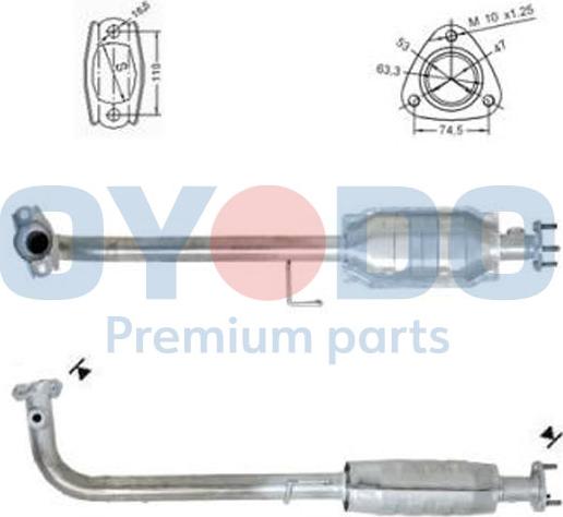 Oyodo 10N0048-OYO - Катализатор www.parts5.com