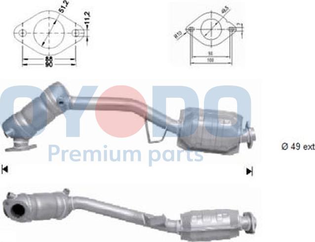 Oyodo 10N0050-OYO - Katalizatör www.parts5.com