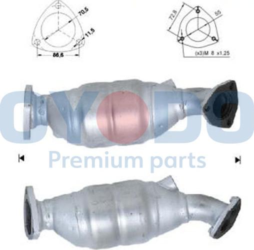 Oyodo 10N0016-OYO - Catalytic Converter www.parts5.com