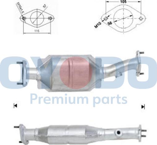 Oyodo 10N0034-OYO - Catalytic Converter www.parts5.com