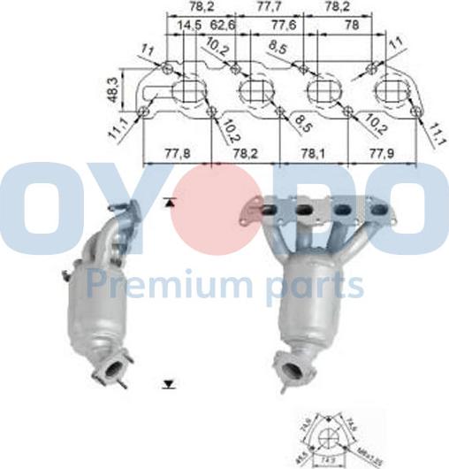 Oyodo 10N0030-OYO - Catalytic Converter parts5.com