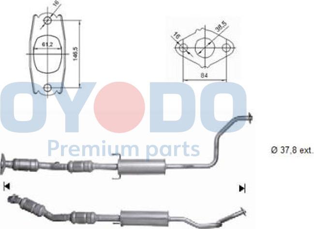 Oyodo 10N0102-OYO - Catalytic Converter www.parts5.com