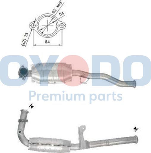 Oyodo 10N0115-OYO - Catalytic Converter www.parts5.com