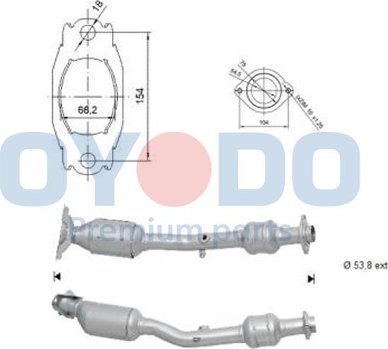 Oyodo 10N0130-OYO - Catalytic Converter www.parts5.com