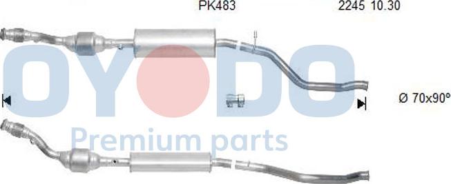 Oyodo 10N0125-OYO - Catalytic Converter www.parts5.com