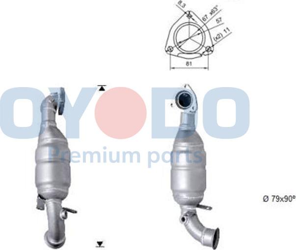 Oyodo 10N0121-OYO - Catalytic Converter www.parts5.com