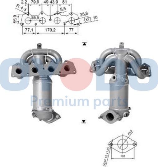 Oyodo 10N0122-OYO - Катализатор www.parts5.com