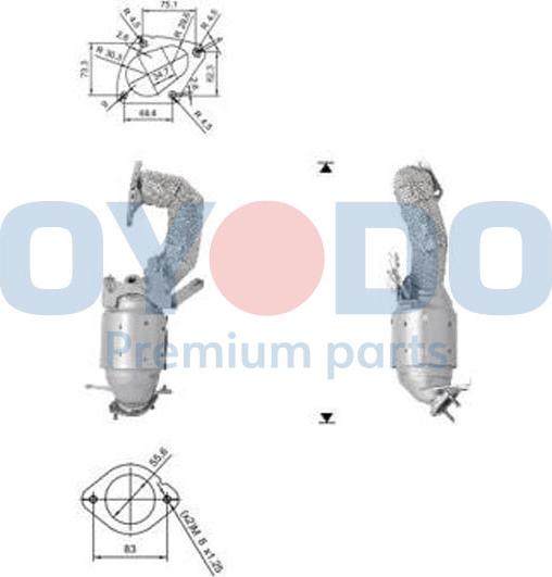 Oyodo 10N0127-OYO - Catalytic Converter www.parts5.com