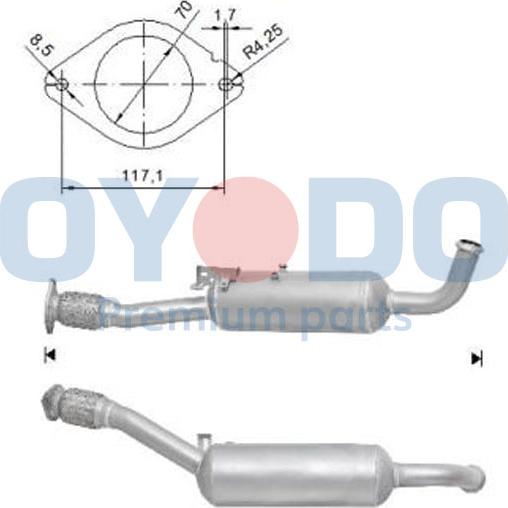 Oyodo 20N0033-OYO - Filtar za čađu / čestice, ispušni sustav www.parts5.com