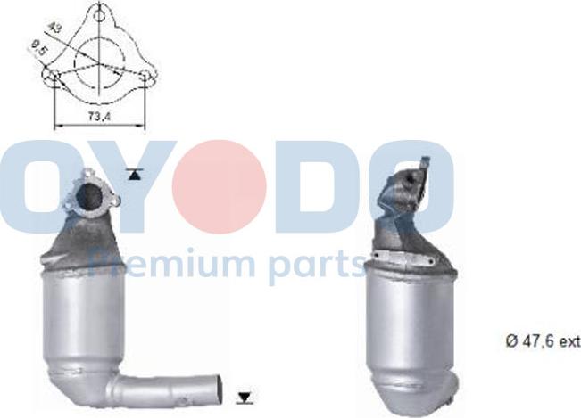 Oyodo 20N0071-OYO - Катализатор www.parts5.com