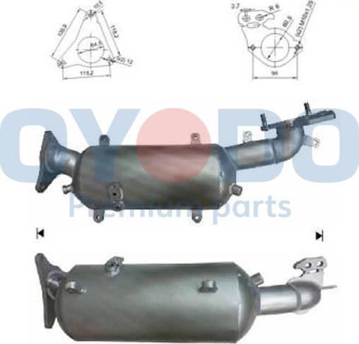 Oyodo 20N0149-OYO - Филтър за сажди / твърди частици, изпускателна система www.parts5.com