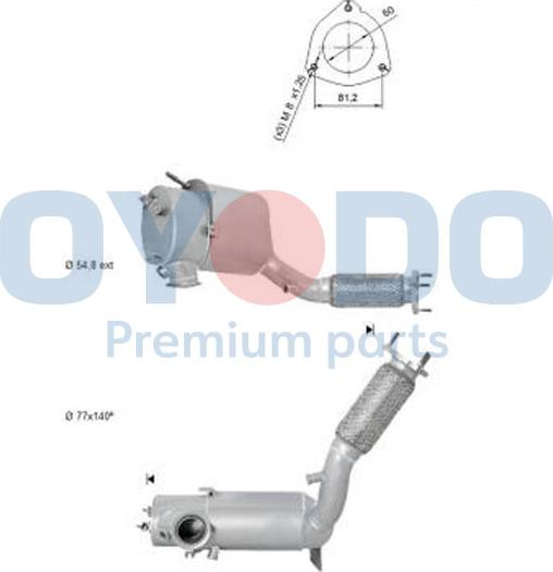 Oyodo 20N0146-OYO - Filtar za čađu / čestice, ispušni sustav www.parts5.com