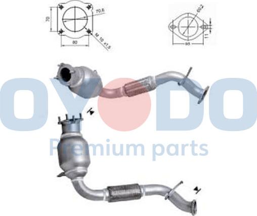 Oyodo 20N0117-OYO - Catalytic Converter www.parts5.com