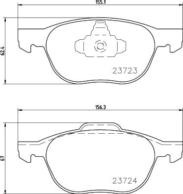 FORD MOTOR COMPANY 8V41-2K021-AB - Komplet zavornih oblog, ploscne (kolutne) zavore www.parts5.com