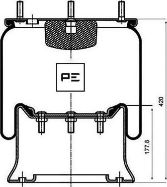 PE Automotive 084.047-71A - Burduf, suspensie pneumatica www.parts5.com