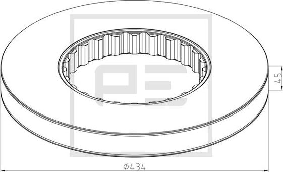 PE Automotive 146.211-10A - Tarcza hamulcowa www.parts5.com