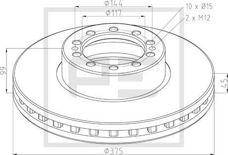 PE Automotive 106.204-00A - Brake Disc www.parts5.com