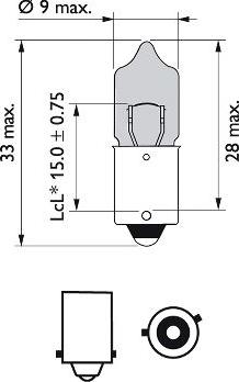 PHILIPS 12036WVUB2 - Bulb, indicator www.parts5.com