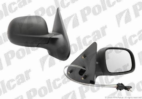 Polcar 6714521M - Mirror Glass, outside mirror www.parts5.com