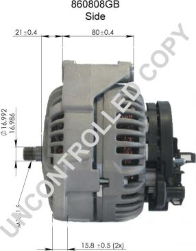 Prestolite Electric 860808GB - Alternator www.parts5.com