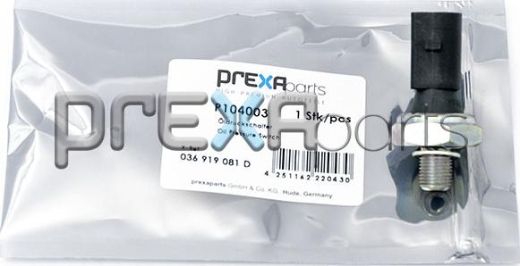 PREXAparts P104003 - Érzékelő, olajnyomás www.parts5.com