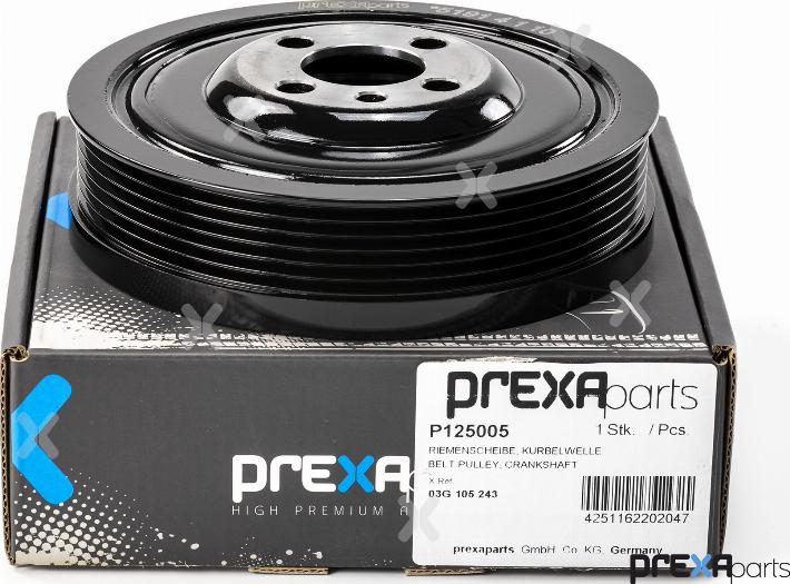 PREXAparts P125005 - Fulie curea, arbore cotit www.parts5.com