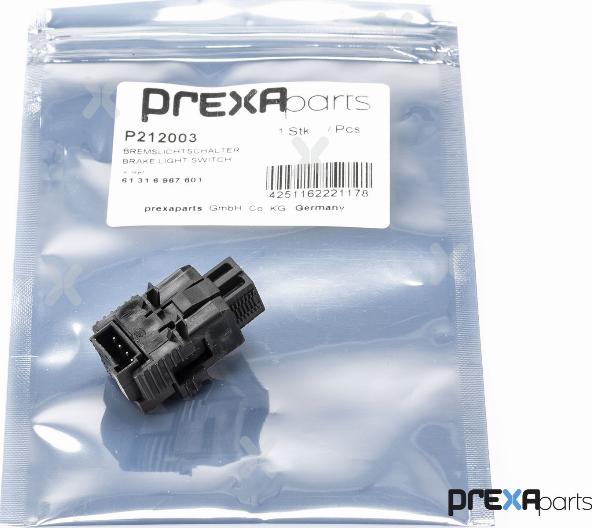 PREXAparts P212003 - Выключатель фонаря сигнала торможения www.parts5.com