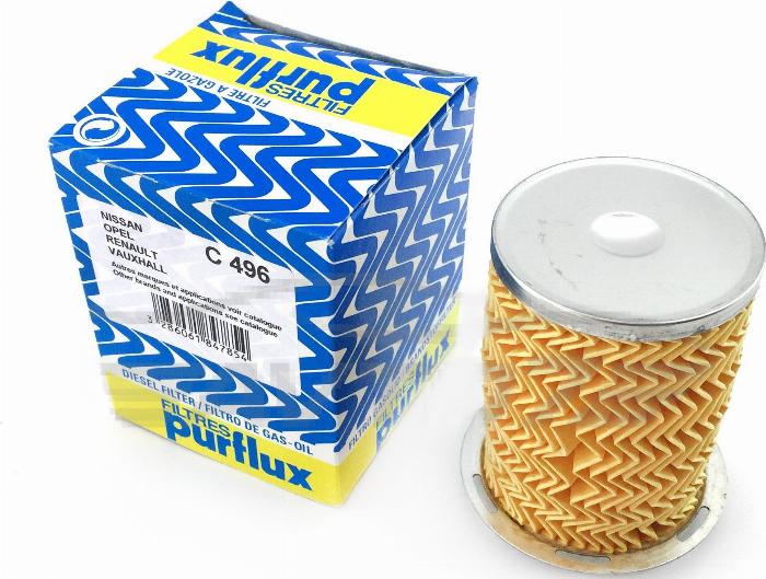 Purflux C496 - Топливный фильтр www.parts5.com