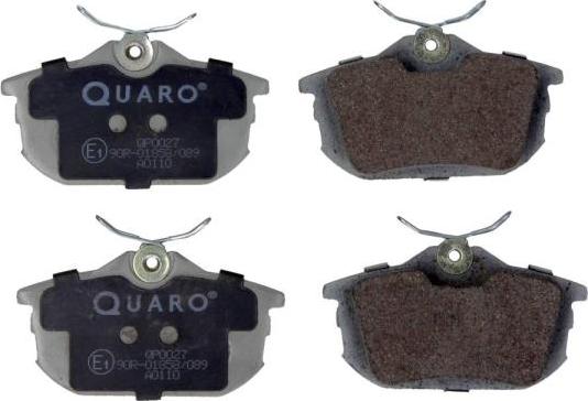 QUARO QP0027 - Sada brzdových destiček, kotoučová brzda www.parts5.com