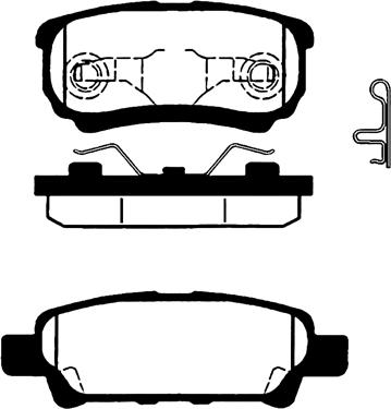 AISIN SN895 - Brake Pad Set, disc brake parts5.com