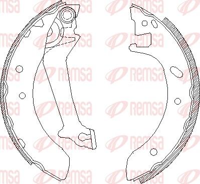 Remsa 4512.00 - Тормозные башмаки, барабанные www.parts5.com