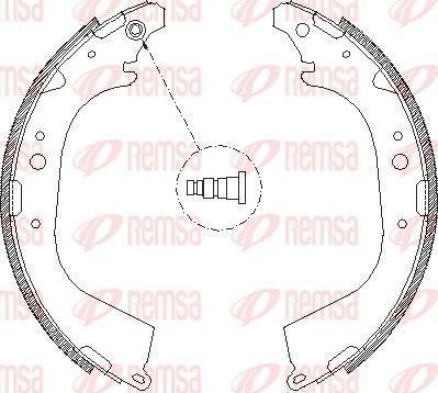 Remsa 4650.01 - Szczęka hamulcowa www.parts5.com