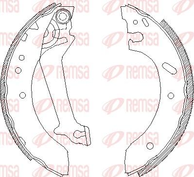 Remsa 4670.01 - Тормозные башмаки, барабанные www.parts5.com