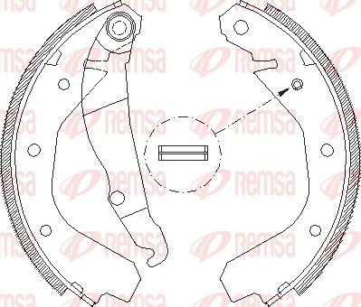 Remsa 4088.00 - Brake Shoe, Drum brakes parts5.com