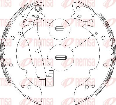 Remsa 4027.01 - Тормозные башмаки, барабанные www.parts5.com