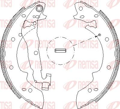 Remsa 4027.02 - Тормозные башмаки, барабанные www.parts5.com