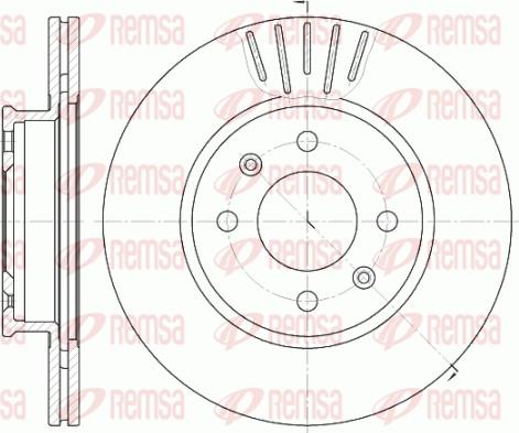 Remsa 6666.10 - Brake Disc www.parts5.com