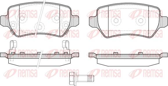 Remsa 0957.22 - Тормозные колодки, дисковые, комплект www.parts5.com