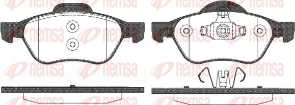 Remsa 0962.10 - Тормозные колодки, дисковые, комплект www.parts5.com