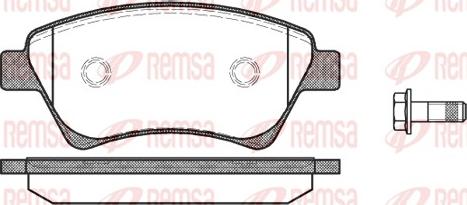 Remsa 0976.00 - Тормозные колодки, дисковые, комплект www.parts5.com