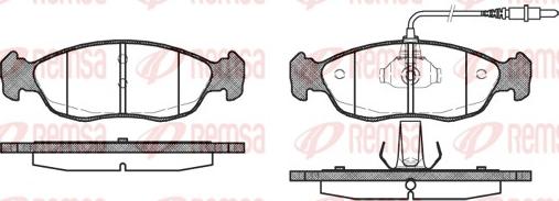 Remsa 0461.02 - Тормозные колодки, дисковые, комплект www.parts5.com