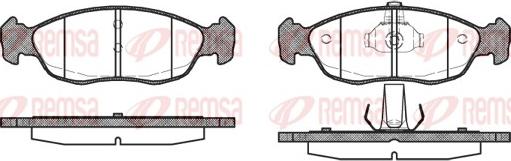 Remsa 0461.10 - Тормозные колодки, дисковые, комплект www.parts5.com