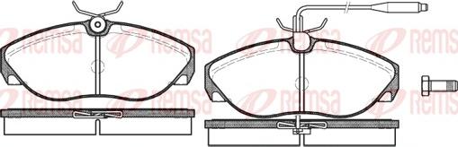 Remsa 0486.02 - Комплект спирачно феродо, дискови спирачки www.parts5.com