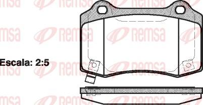 Remsa 0434.54 - Bremsbelagsatz, Scheibenbremse www.parts5.com