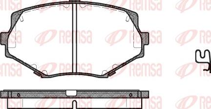 Remsa 0478.02 - Тормозные колодки, дисковые, комплект www.parts5.com